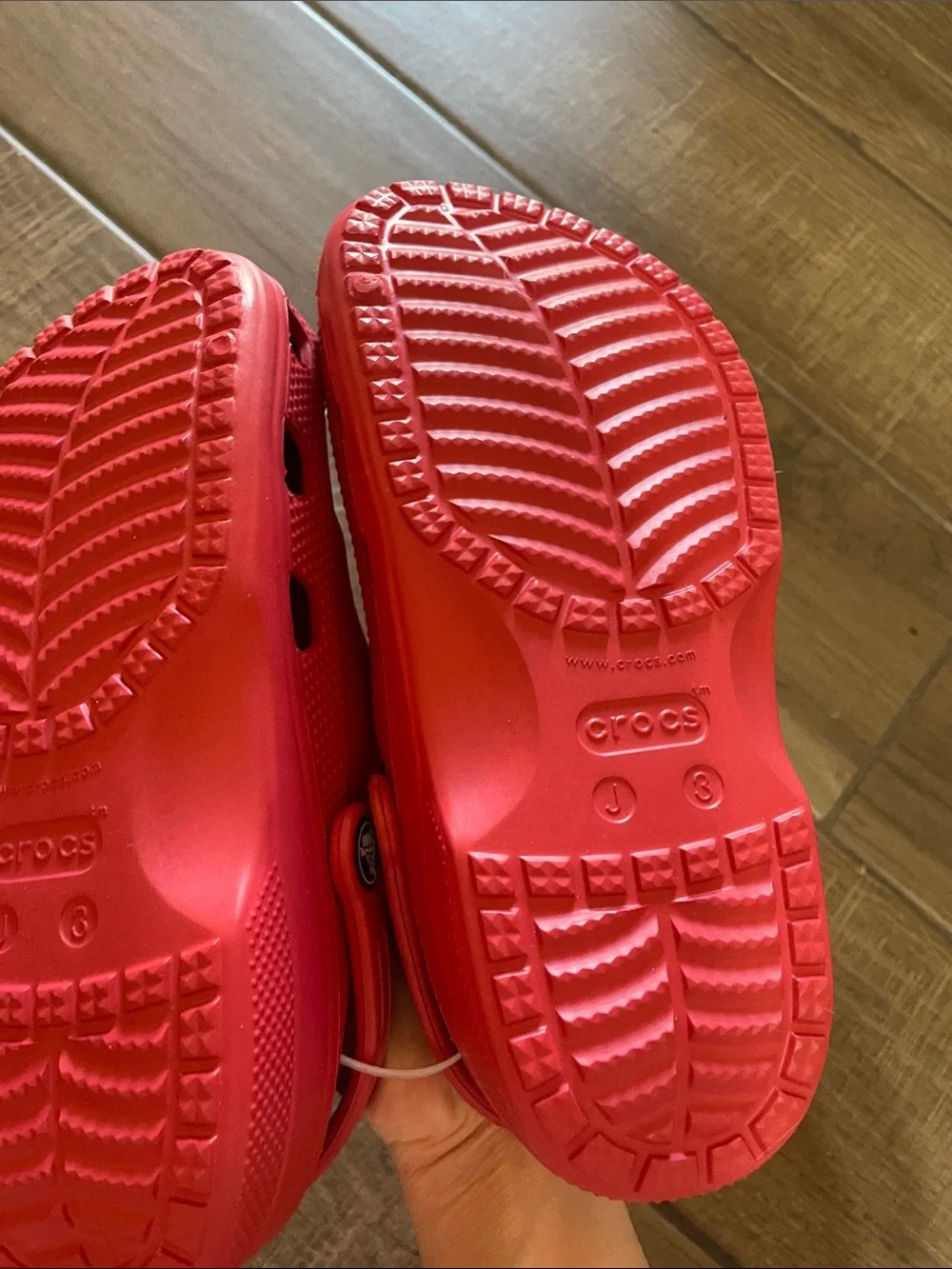 CROCS Kids Classic Clogs in Red and Navy